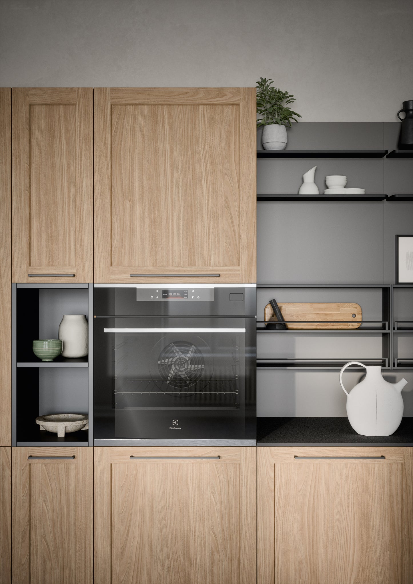CLIO 01 - Cucina ad angolo con anta a telaio