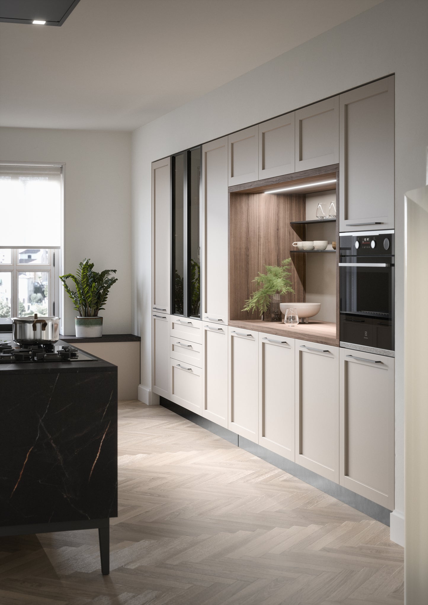 CLIO 03 - Cucina a isola in un attuale retrò