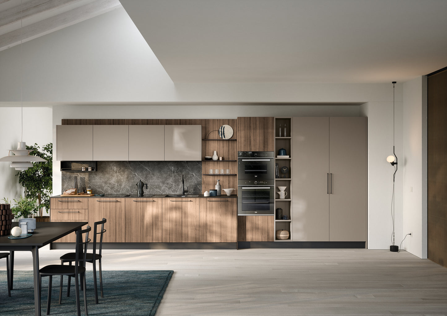 DOMINO 02 - Cucina lineare moderna e robusta
