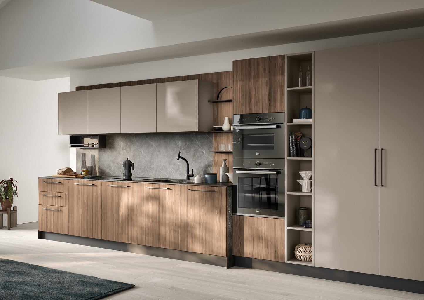 DOMINO 02 - Cucina lineare moderna e robusta
