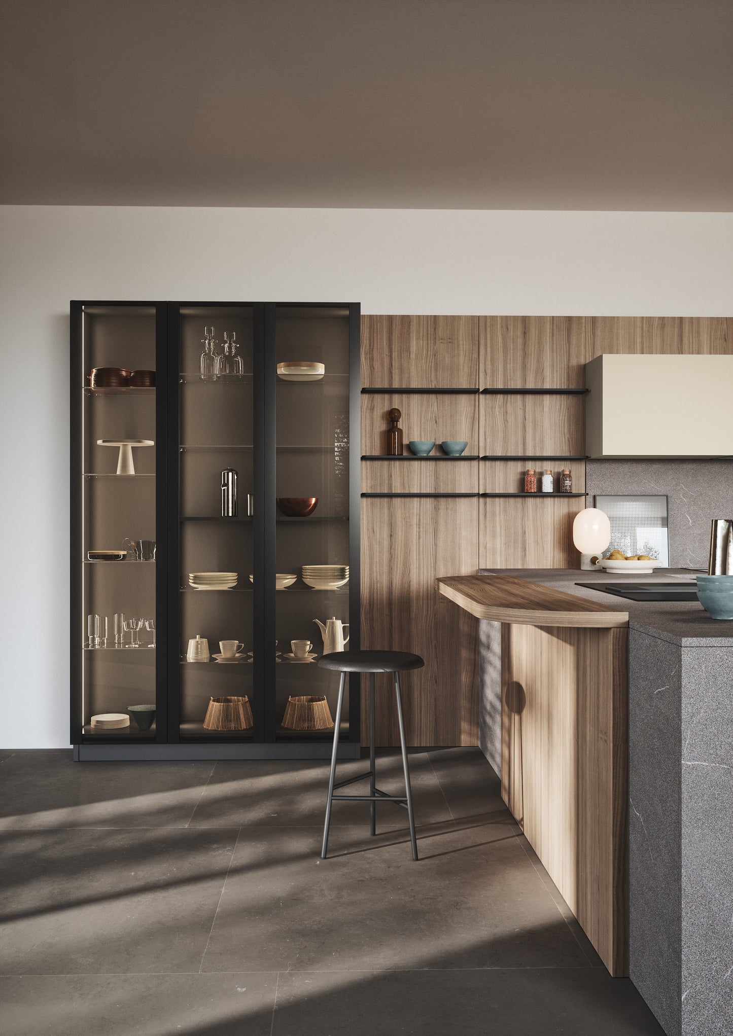 DOMINO 06 - Cucina a golfo per open space moderno