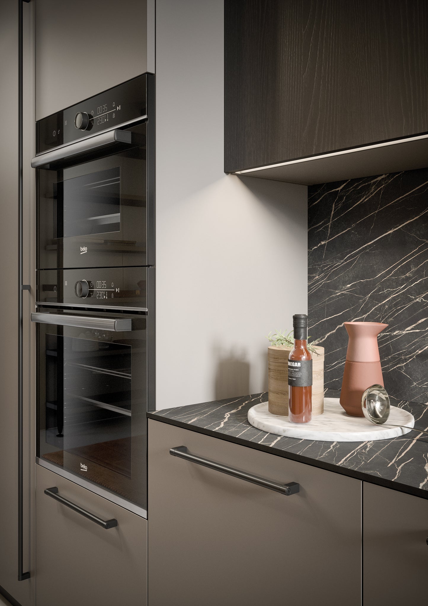DOMINO 10 - Cucina moderna con penisola e piano snack