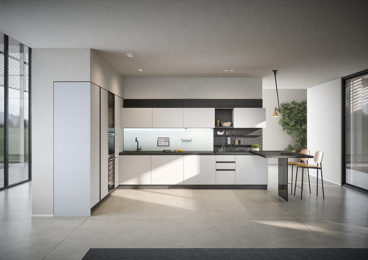 HERA 02 - Cucina ad angolo laccata bianca