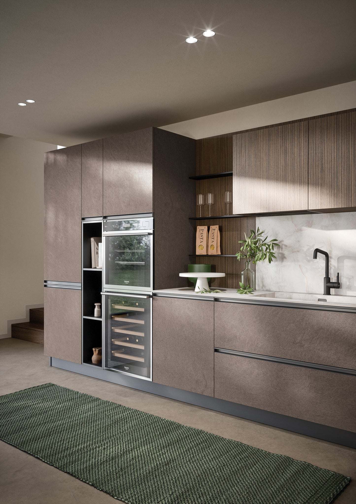 HERA 05 - Cucina moderna con penisola, ideale per open space