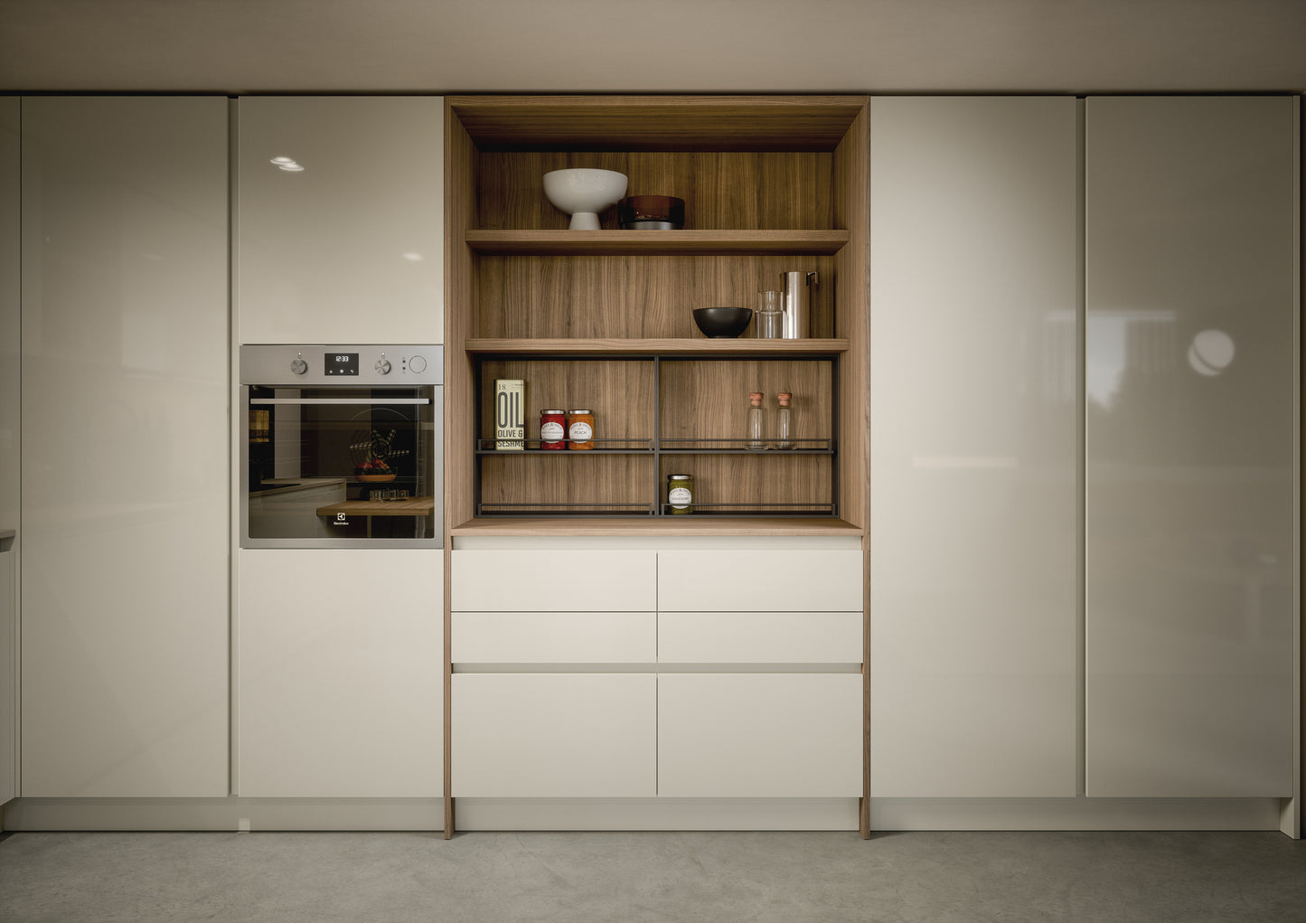 LUCE 05 - Cucina ad angolo laccata lucida