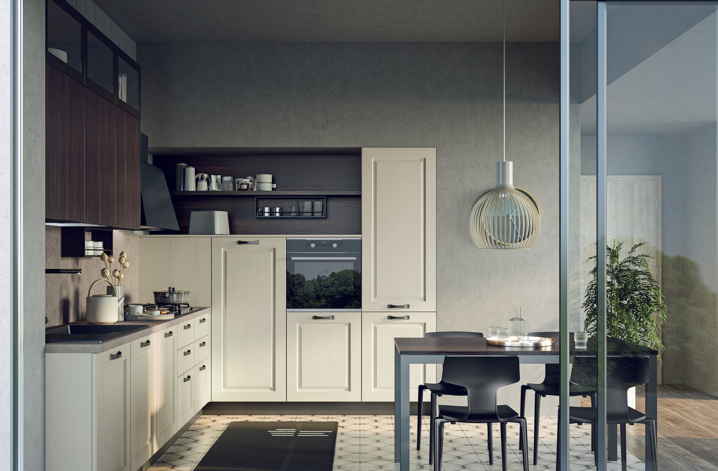 MAYA 02 - Cucina ad angolo dal gusto classico