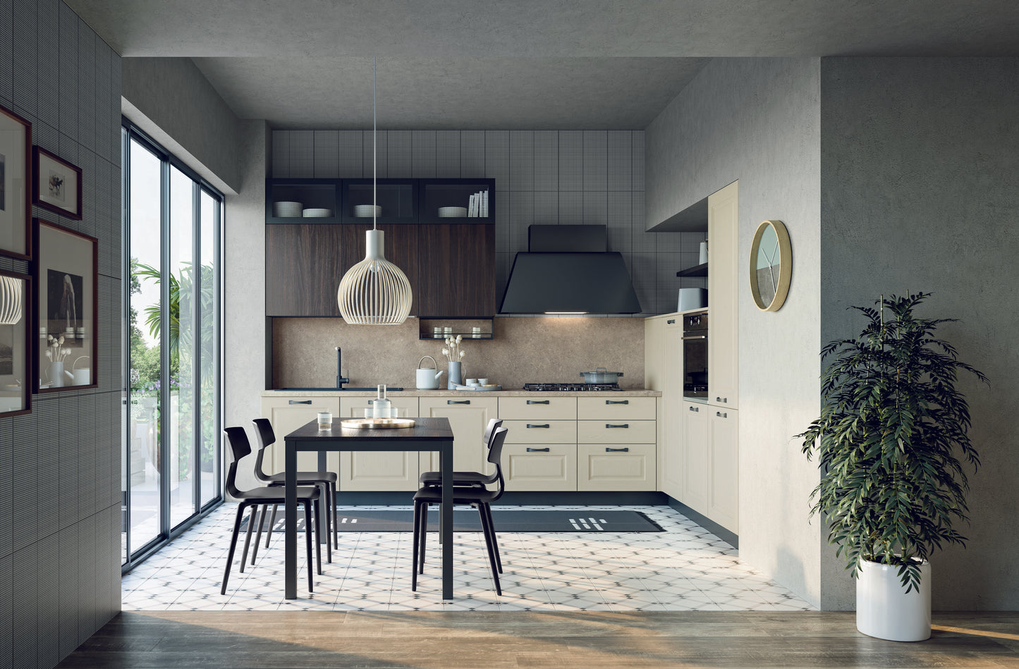MAYA 02 - Cucina ad angolo dal gusto classico