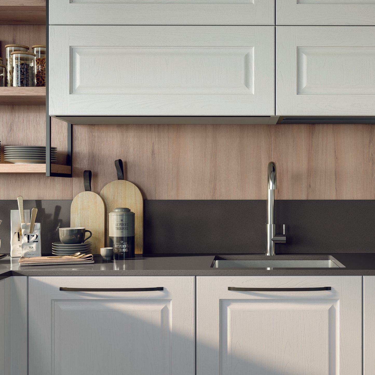 MAYA 03 - Cucina in stile classico con penisola