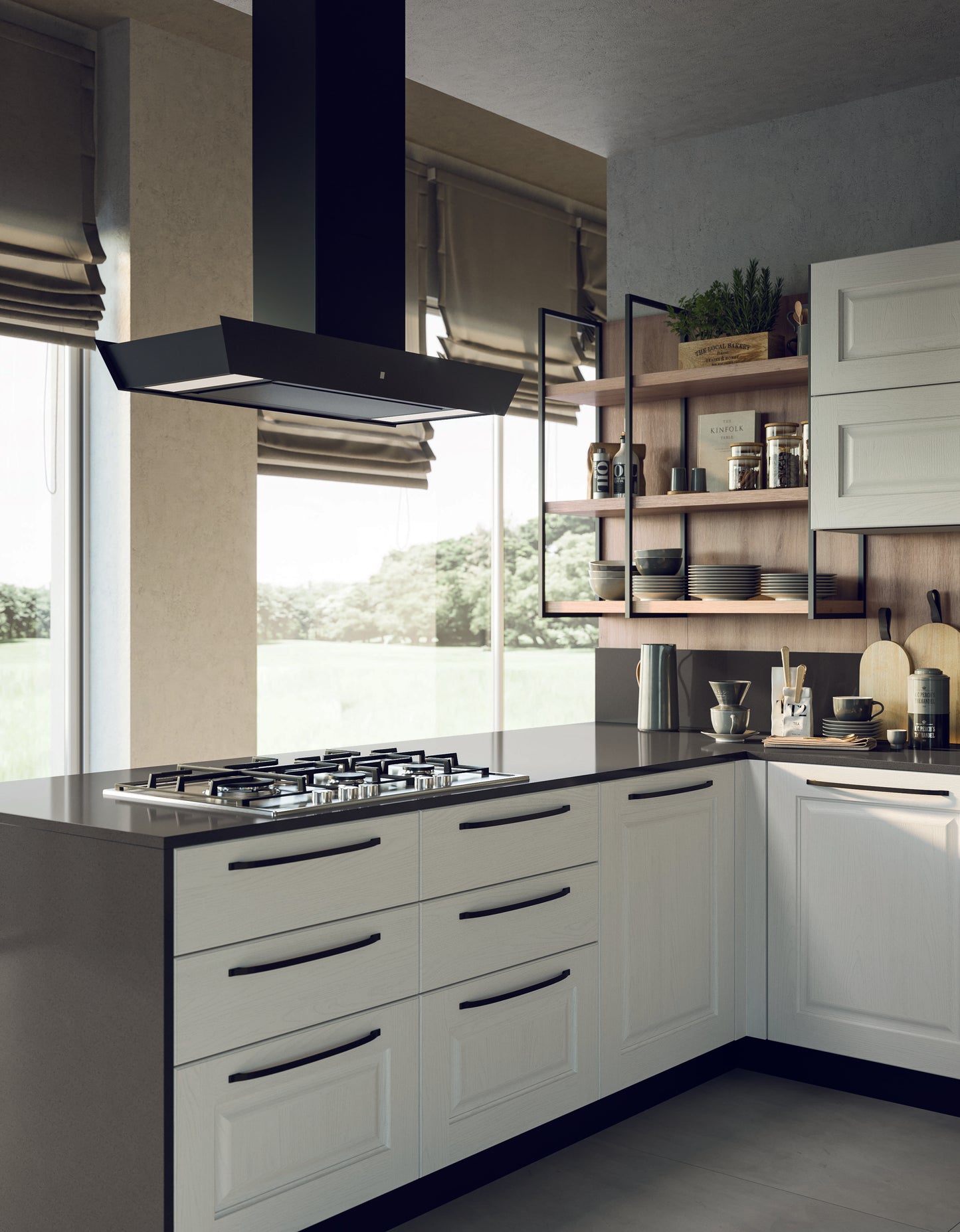 MAYA 03 - Cucina in stile classico con penisola
