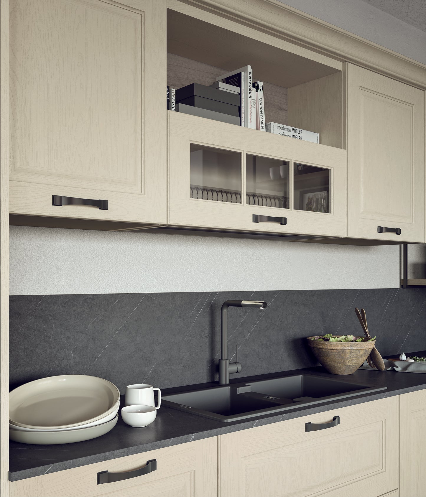 MAYA 04 - Cucina ad "L" in stile classico