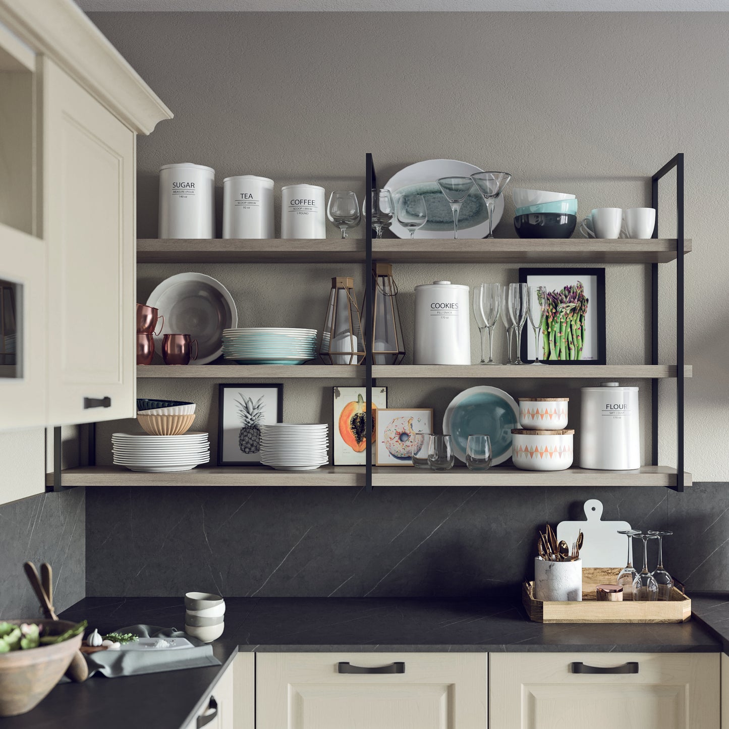 MAYA 04 - Cucina ad "L" in stile classico