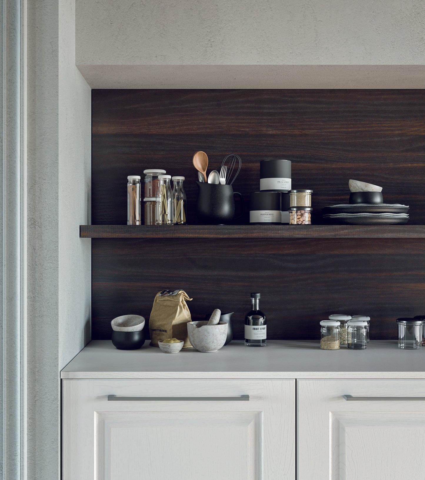 MAYA 05 - Cucina classica lineare, semplice ed elegante