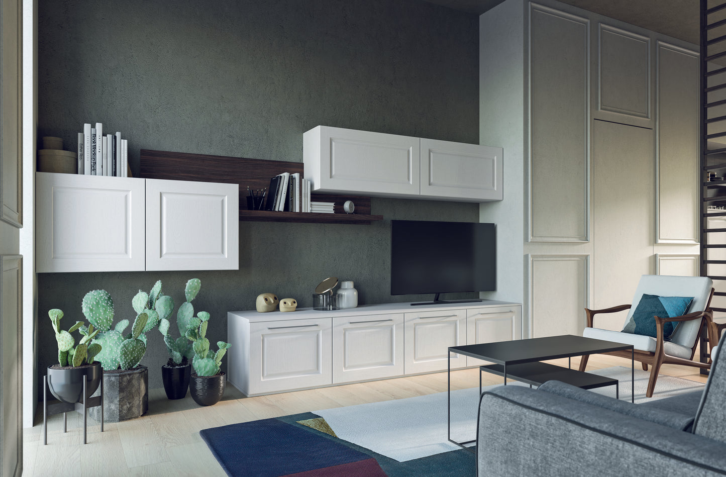 MAYA 05 - Cucina classica lineare, semplice ed elegante