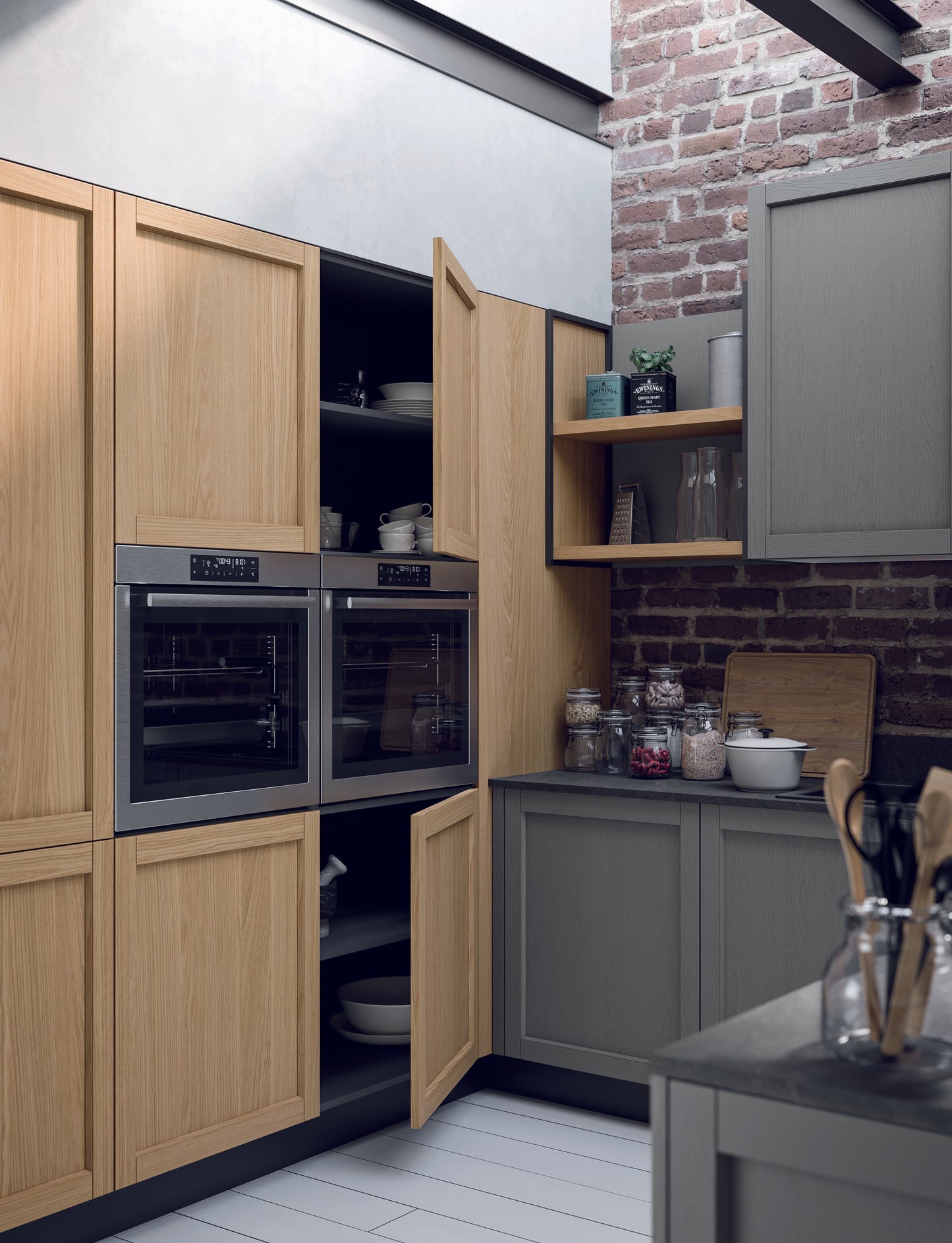 NOAH 01 - Cucina moderna ad angolo con isola