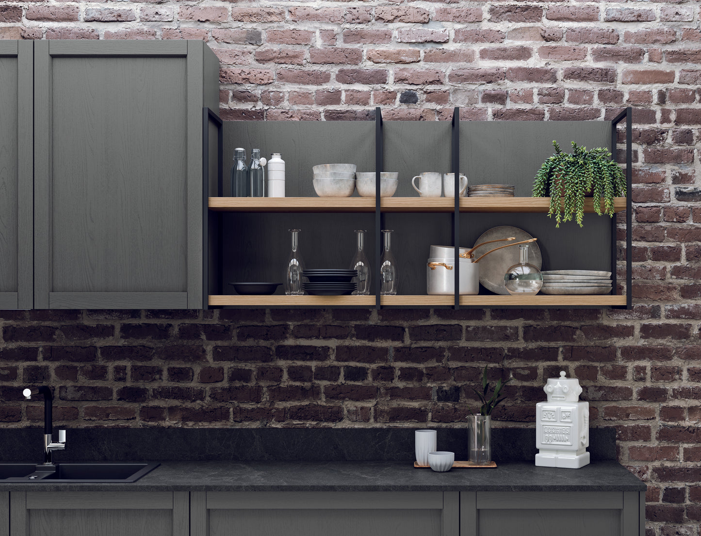 NOAH 01 - Cucina moderna ad angolo con isola