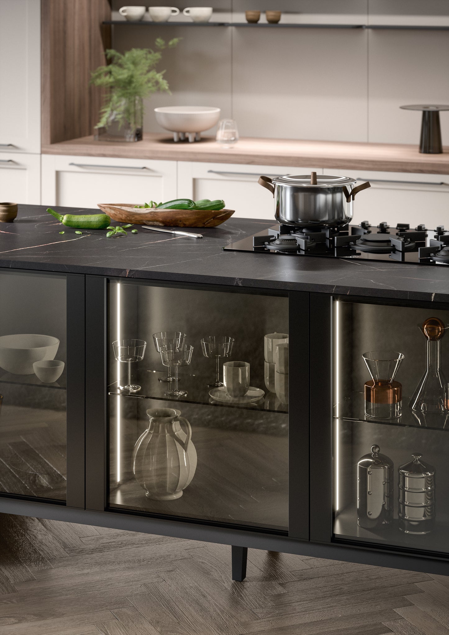 CLIO 03 - Cucina a isola in un attuale retrò