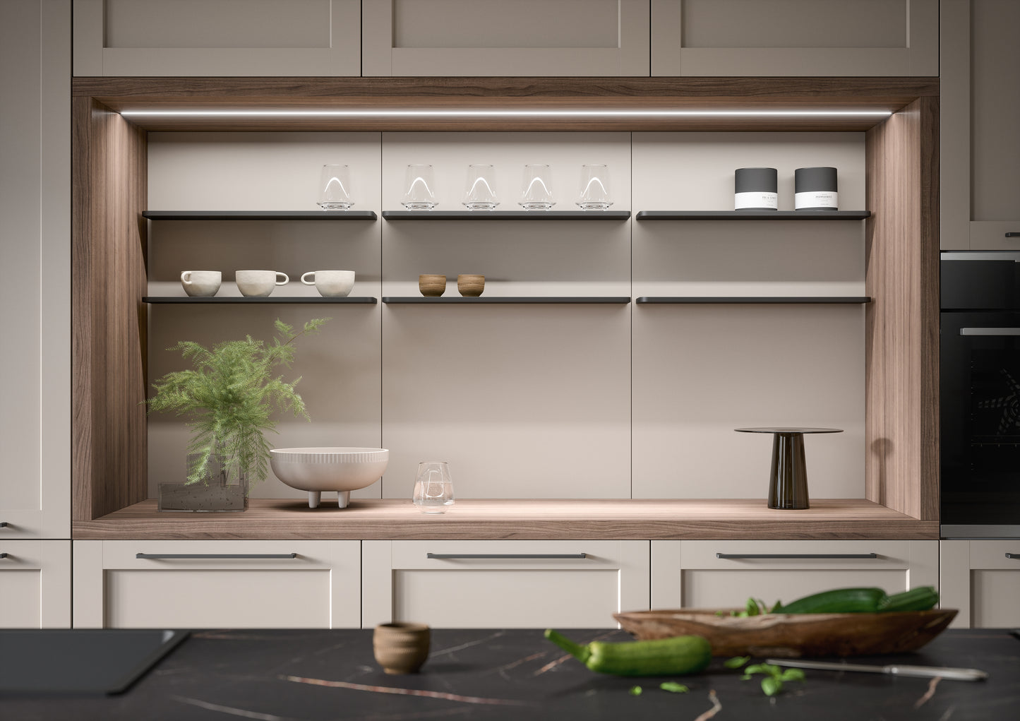 CLIO 03 - Cucina a isola in un attuale retrò