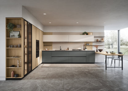 DOMINO 01 - Cucina ad angolo moderna con penisola