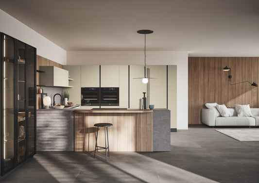 DOMINO 06 - Cucina a golfo per open space moderno