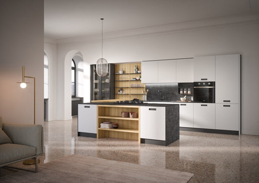 DOMINO 07 - Cucina a isola moderna per open space