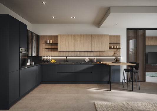 DOMINO 08 - Cucina moderna ad angolo con piano snack