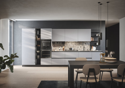 DOMINO 09 - Cucina lineare duratura con boiserie