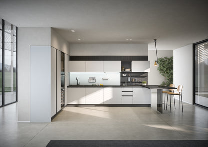 HERA 02 - Cucina ad angolo laccata bianca