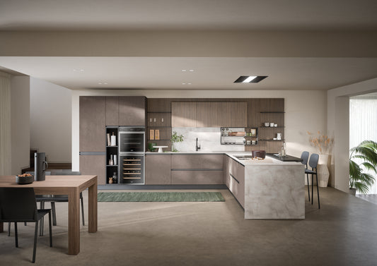 HERA 05 - Cucina moderna con penisola, ideale per open space