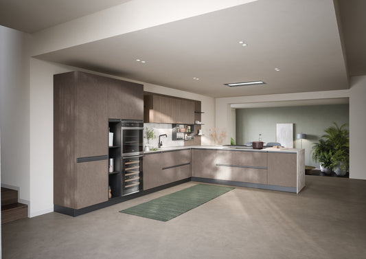 HERA 05 - Cucina moderna con penisola, ideale per open space