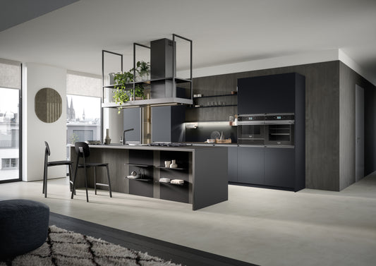 HERA 06 - Moderna cucina a isola affacciata sul living