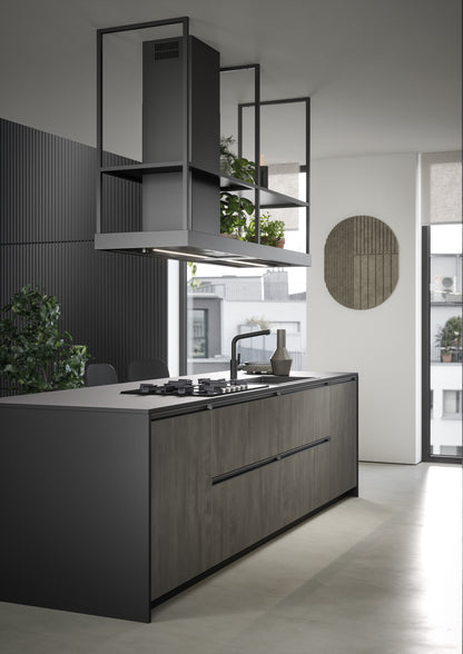 HERA 06 - Moderna cucina a isola affacciata sul living