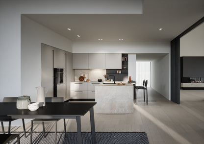 LUCE 04 - Cucina moderna laccata opaca chiara
