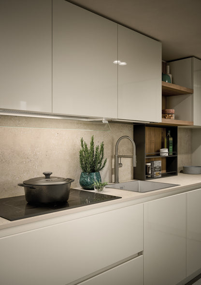 LUCE 05 - Cucina ad angolo laccata lucida
