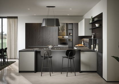 ZOE 04 - Cucina moderna a “U” con piano snack