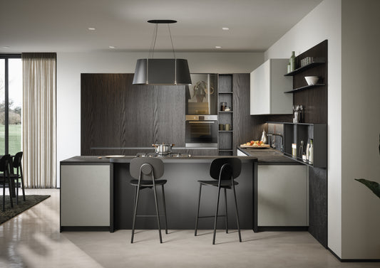 ZOE 04 - Cucina moderna a “U” con piano snack