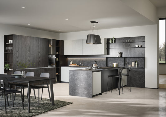 ZOE 04 - Cucina moderna a “U” con piano snack