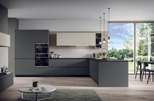 FLY 02 - Cucina minimal ad angolo con penisola