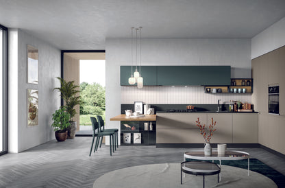 FLY 03 - Cucina minimalista ad angolo con anta liscia