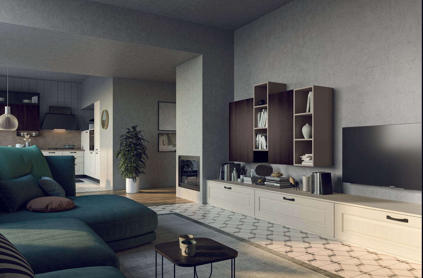 MAYA 02 - Cucina ad angolo dal gusto classico