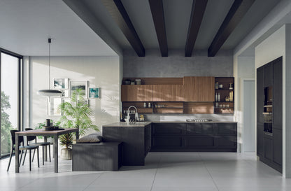 NOAH 02 - Cucina moderna con penisola in stile industriale