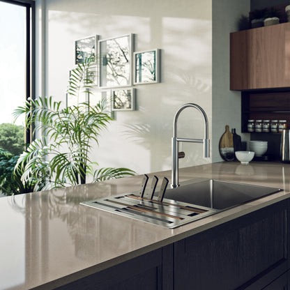 NOAH 02 - Cucina moderna con penisola in stile industriale