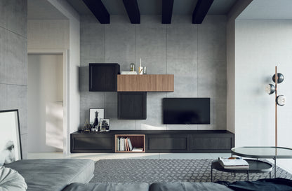 NOAH 02 - Cucina moderna con penisola in stile industriale