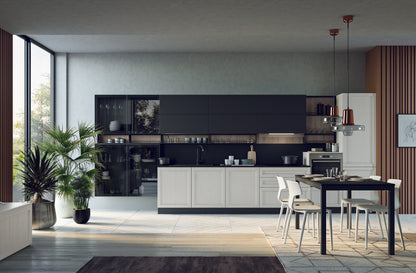 NOAH 05 - Cucina lineare bianca e nera